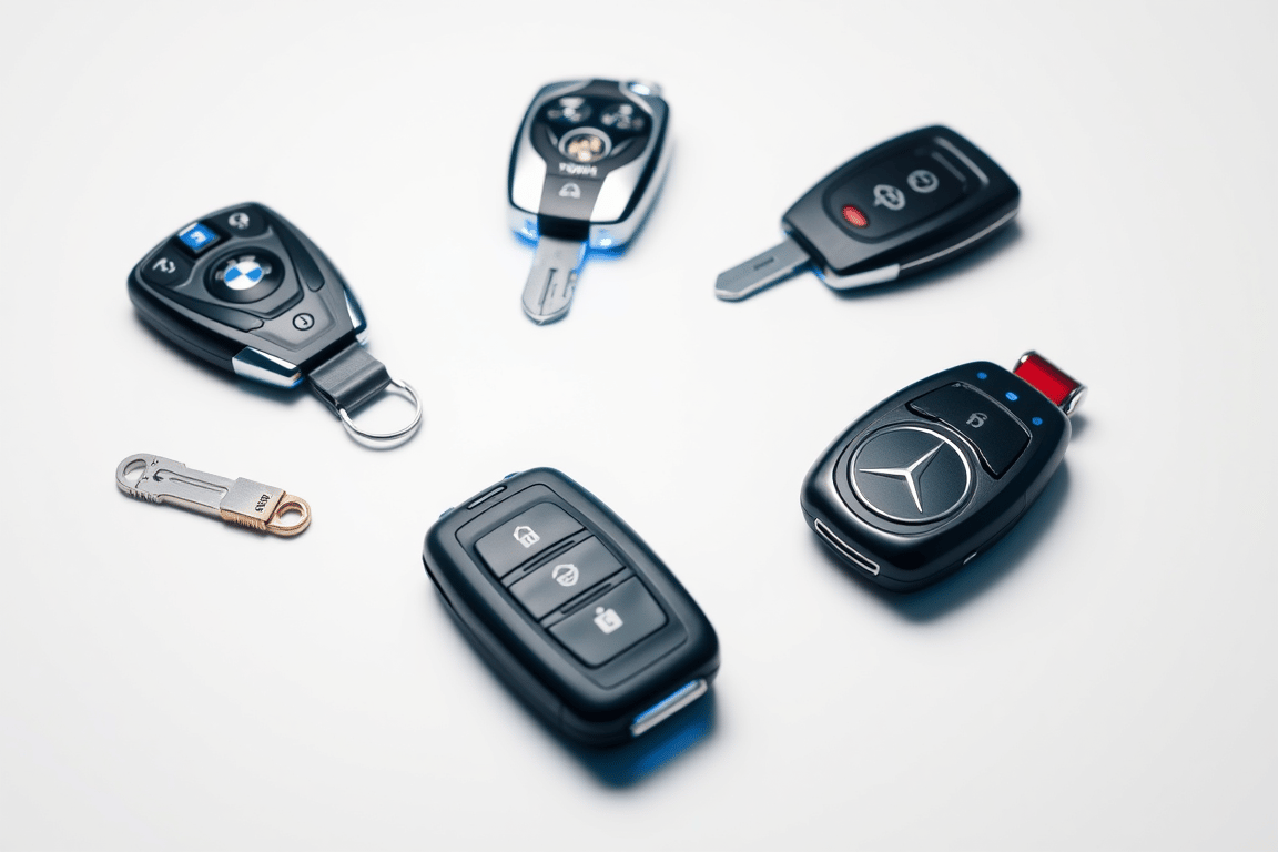 Various car key fobs
