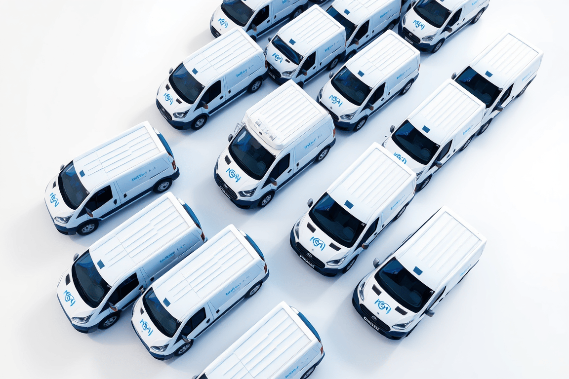 Fleet of service vehicles