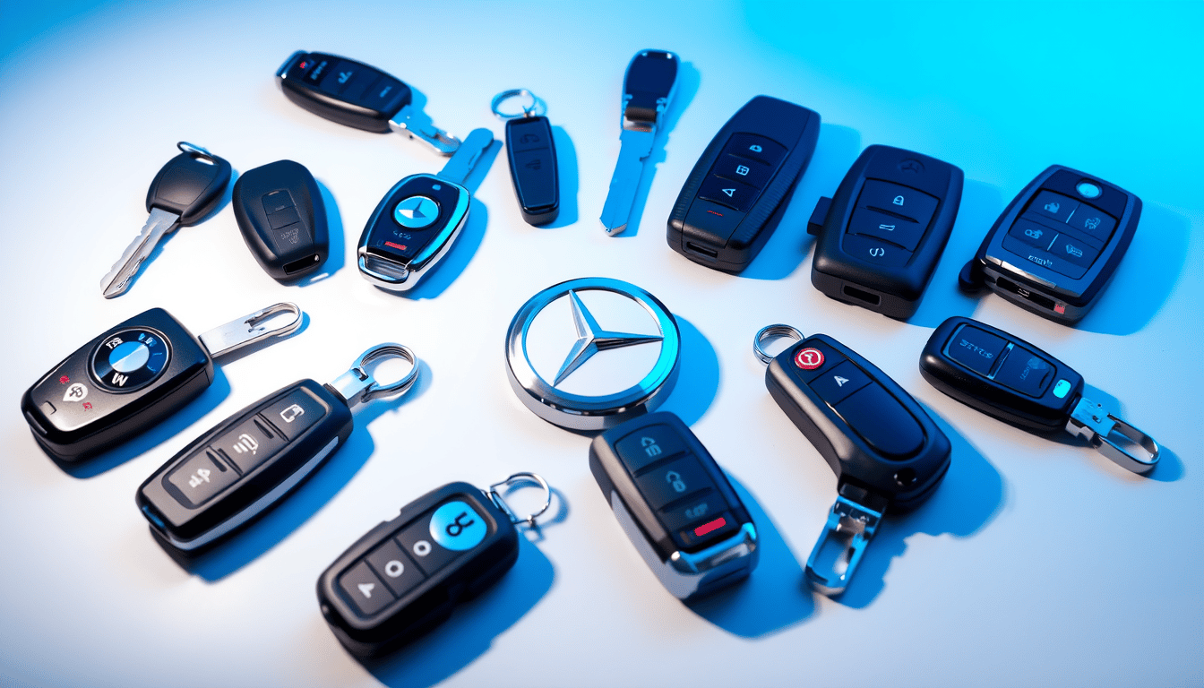 Various car keys and fobs