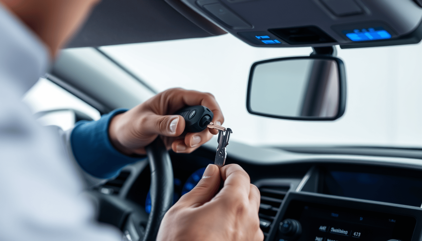 Locksmith extracting broken key